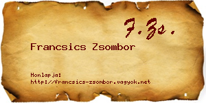 Francsics Zsombor névjegykártya